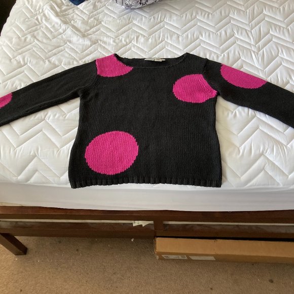 vintage LARGE DOT SWEATER lg Like New - Picture 2 of 5